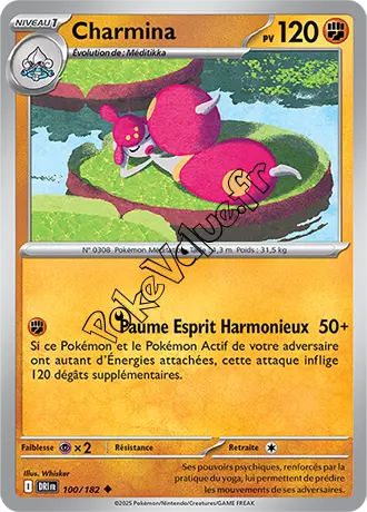 Carte Pokémon Charmina  n°100 de la série Rivalités Destinées