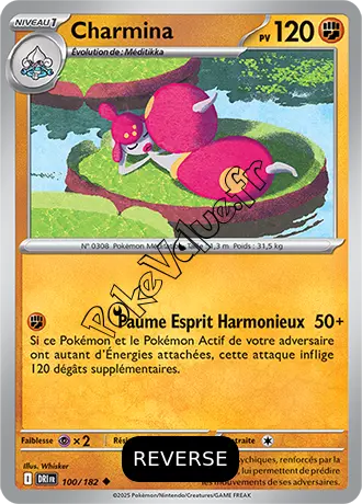Carte Pokémon Charmina  Reverse n°100 de la série Rivalités Destinées