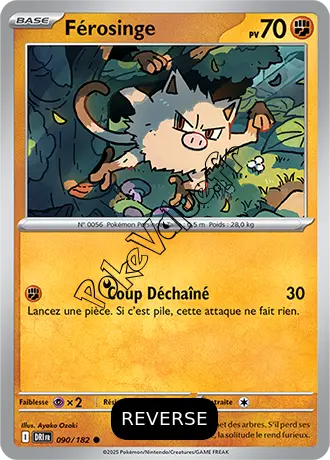 Carte Pokémon Férosinge  Reverse n°090 de la série Rivalités Destinées
