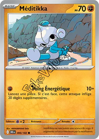 Carte Pokémon Méditikka  n°099 de la série Rivalités Destinées