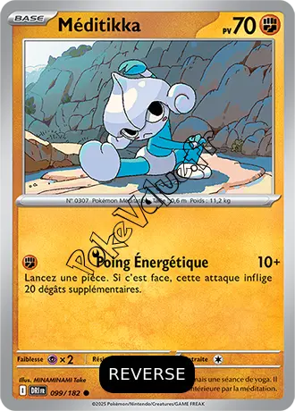 Carte Pokémon Méditikka  Reverse n°099 de la série Rivalités Destinées