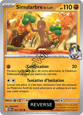 Carte Pokémon Simularbre de Luth  Reverse n°093 de la série Rivalités Destinées