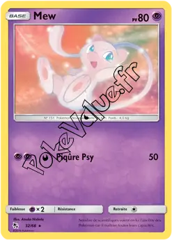 Carte Pokémon Mew  n°32 de la série Destinées Occultes