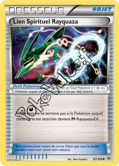 Carte Pokémon Lien Spirituel Rayquaza n°87 de la série Ciel rugissant