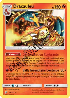 Carte Pokémon Dracaufeu n°14 de la série Duo de Choc