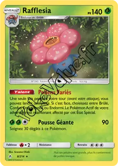 Carte Pokémon Rafflesia n°8 de la série Alliance Infaillible