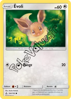 Carte Pokémon Évoli n°104 de la série Ultra-Prisme